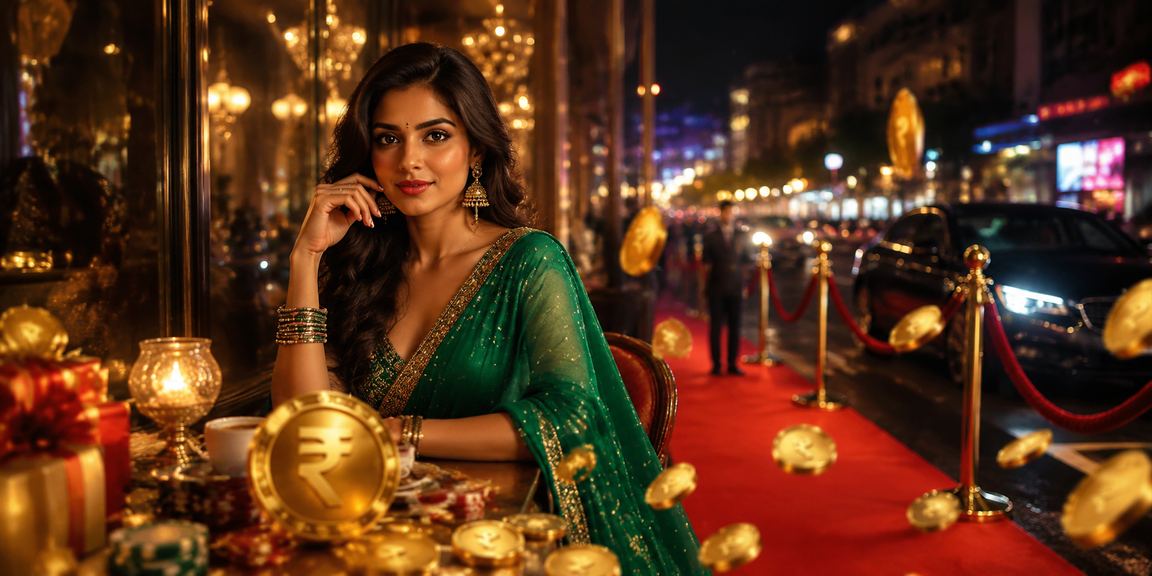 Indian woman playing rummy online on mobile in Bangalore MG Road